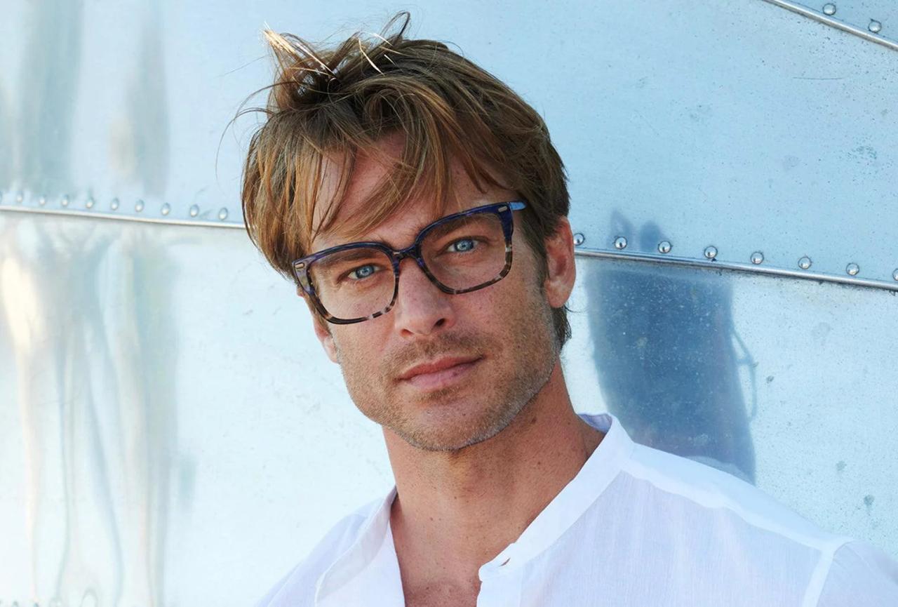 Round glasses fashion men